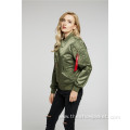 2021 Autumn Loose Zipper Bomber Jacket for Women